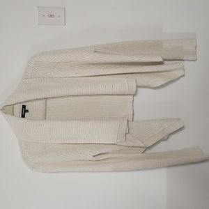 Express cream and gold sweater cardigan